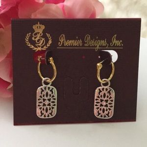 2 looks in 1 earrings w/removable charm
